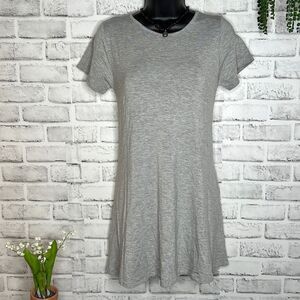 Elan Heather Gray Tshirt Mini Dress Size Medium
